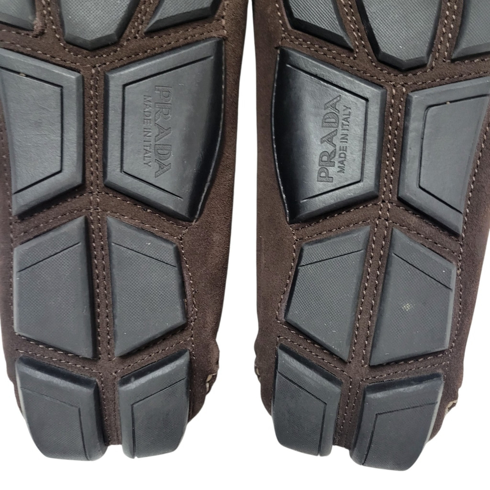 PRADA DRIVER Brown Loafers Style F102 Size 43EU 10US Men's - Picture 7 of 9